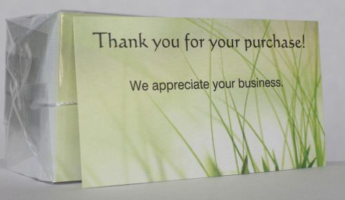 50 Green Thank You Note Notes Business Cards Card Package Inserts Shipping