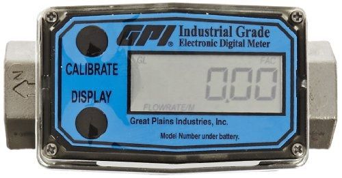 Gpi g2s07n09gma stainless steel turbine flowmeter, 2 to 20 gpm flow range, 3/4&#034; for sale