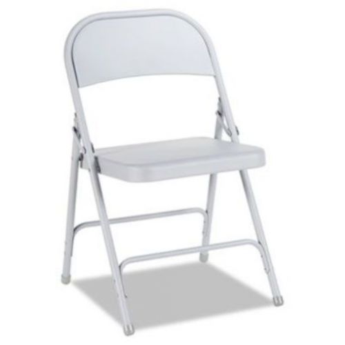 Alera FC94LG Steel Folding Chair  Gray  4/Carton