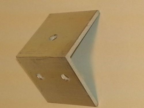 2&#034; X 2&#034; X 1/8&#034; X 2&#034; LONG 6061 ALUMINUM ANGLE WITH 3 HOLES SHOP FABRICATED - 20
