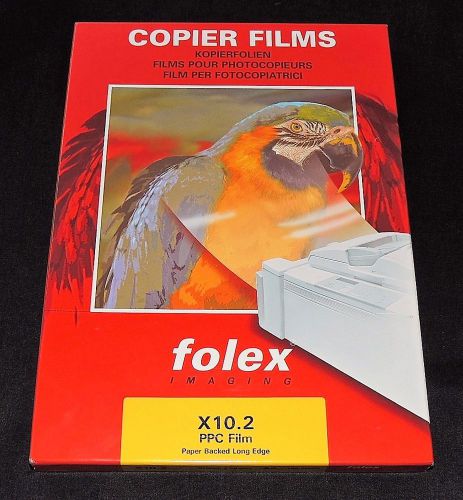 Folex Copier Film X-10.2 PPC Clear Film A4 100 Sheets. NEW