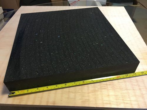 Uhmw polyethylene repro plastic sheet black 2&#034; x 14&#034; x 14.5&#034; for sale