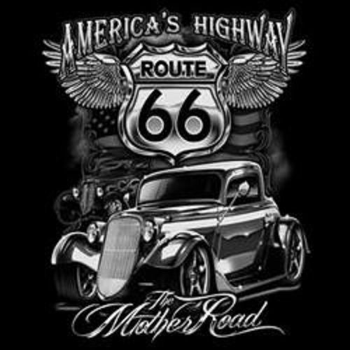 Route 66 Mother Road Motorcycle Biker HEAT PRESS TRANSFER for T Shirt Tote 048c
