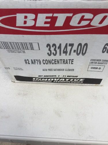 Betco Fastdraw #2 AF79 Concentrate Bathroom Cleaner 4-  2 Liter Bottles 33147-00