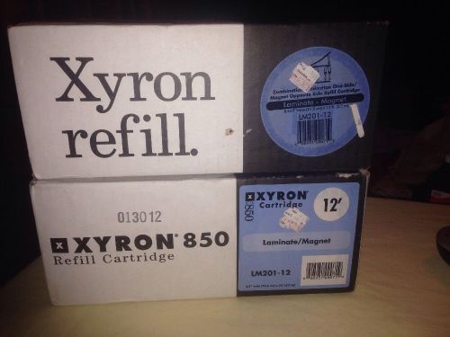 2 Xyron 850 Laminate/ Magnet Combination Cartridge Refill Full size 12&#039; LM201-12