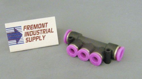 Push in One Touch pneumatic manifold fitting 5/16&#034; x 1/4&#034; OD tubing
