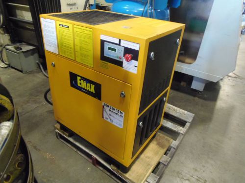 EMAX (EATON) 7.5 HP ROTARY SCREW AIR COMPRESSOR WITH DRYER AND VERTICAL TANK