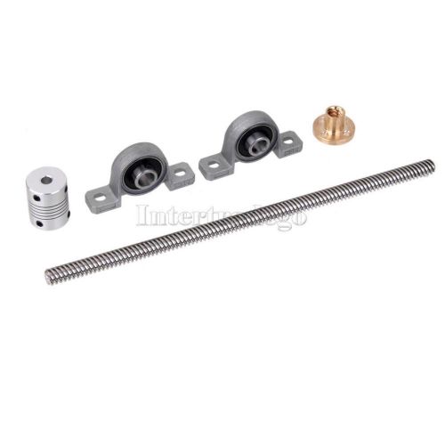 3d printer 8mm lead screw rod 200mm - tr8x2d bar shaft coupler mounting kit for sale