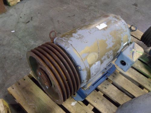 Baldor 20hp super-e motor #611849j fr:256t cvolt:230/460 rpm:1765 ph:3 used for sale