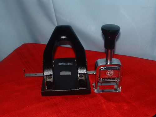 Vintage Globe Numbering Machine Model 10, 6 Wheel  Stamper &amp; A HOLE PUNCH.