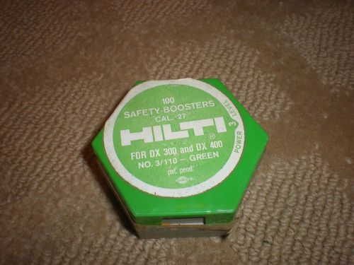 HILTI 100 SAFETY BOOSTERS CAL. 27 SHORT - Power Level 3  - NO. 3/110 - GREEN
