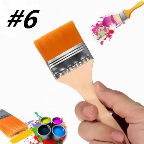 New #6 Nylon Painting Brush Artists Acrylic Oil Paint Varnish Tool Art Supply