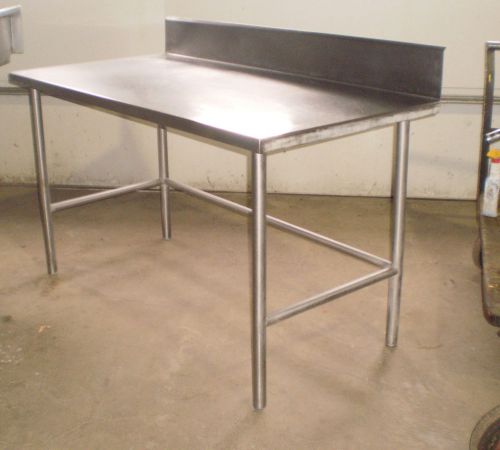 Commercial  Stainless Steel Work  Table 30&#034; X  60&#034;  with 4&#034; Backsplash