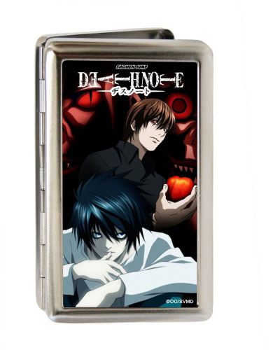 Death Note Characters w/ Apple - Metal Multi-Use Wallet Business Card Holder