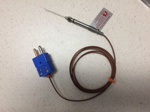 Omega thremocouple hypodermic needle probe type t copper-constantan for sale