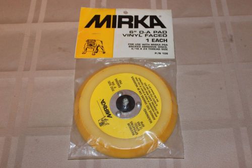 Mirka 106 6&#034; DA Pad Vinyl Faced 5/16 x 24 thread QTY of 1 for PSA backed discs