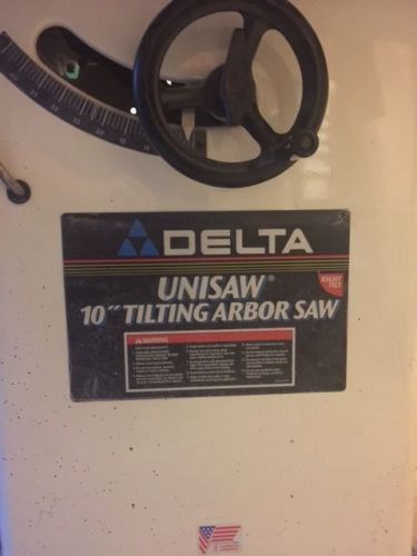 DELTA 10 INCH UNISAW 52 inch Fence, Excellent