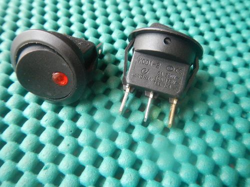 104pcs red led light 250v 6a / 125v 10a car rocker off/on spst switch nr for sale