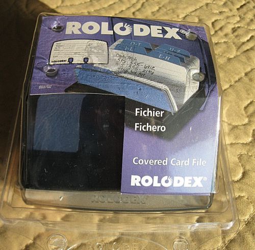 NEW SEALED Rolodex 15353AS Covered Card File 125 Cards 2.25&#034; X 4&#034; RUBBERMAID