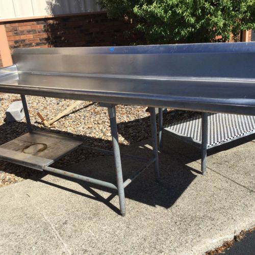 Stainless steele work table. 108 &#034; long for sale