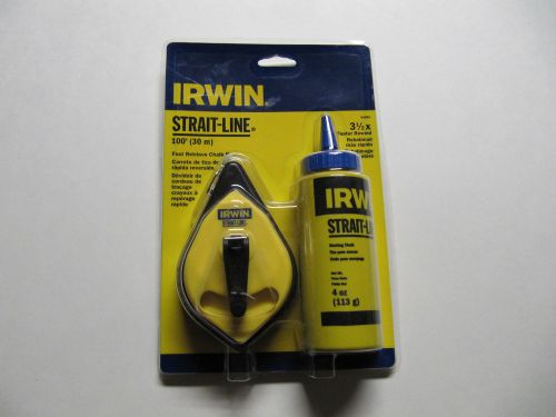 New sealed irwin strait-line 100&#039; chalk reel &amp; chalk combo standard blue for sale