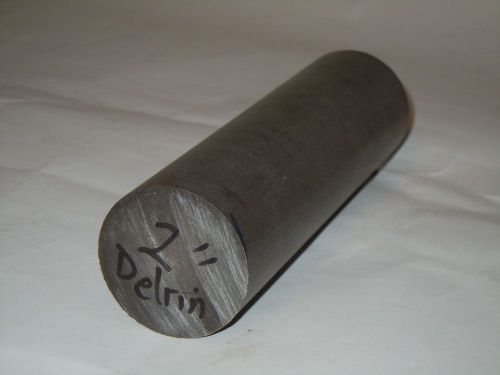 Delrin - Acetal Plastic Rod 2&#034; Dia. x 6-7/8&#034; Length - Black
