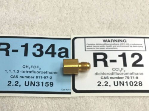 Adapter, R134a (1/2 FM ACME) x  R12 (1/4&#034;Male Flare)