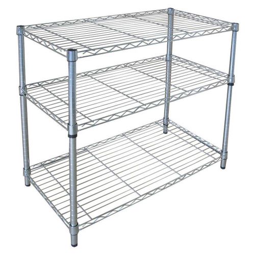 Adjustable 3-tier chrome wide wire shelving table room kitchen essential for sale