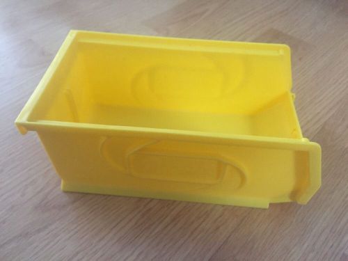 Lot Of 15-Hang &amp; Stack Bins-LewisBins, PB74-3-YELLOW - Excellent used condition