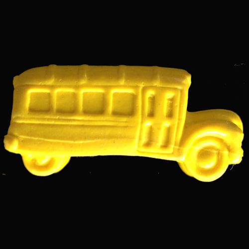 3D Retro Conventional School Bus Shaped Pencil Topper Erasers - Lot of ten (10)