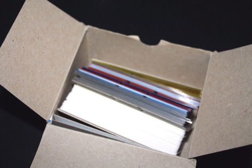 Vtg Rolodex Cards &amp; Card Protectors Lot Clear &amp; Colored Plus Blank Cards   -N