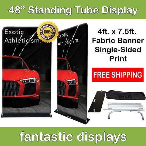 48&#034; standing tube display tension fabric banner print for trade show exhibit ez for sale