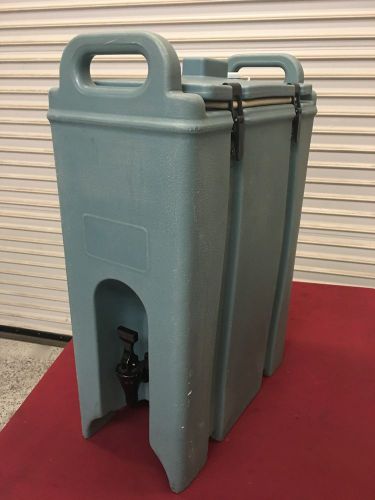 5 Gallon Cambro Insulated Drink Dispenser LCD 500 #5344 Blue NSF Catering Hot