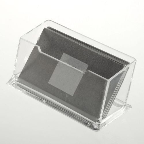 Clear Desktop Business Card Holder Display Stand Acrylic Plastic Desk Shelf g01