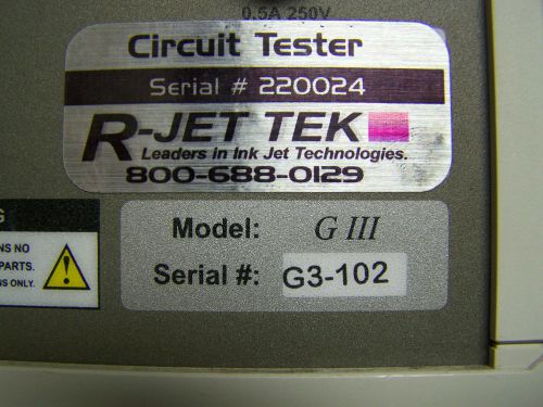 R-Jet Tek / diagnostic systems ink cartridge circuit tester model G111