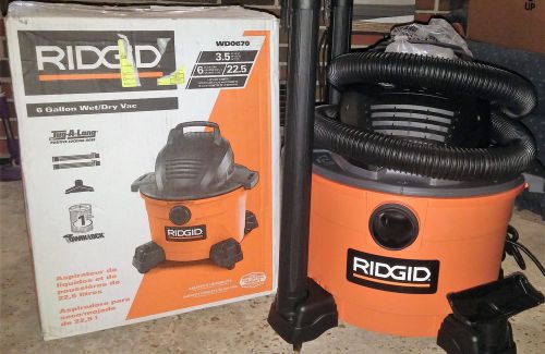 Ridgid WD0670 6 Gallon Wet Dry Vac Vacuum ~~~ EUC