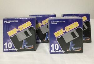 40 KHYPERMEDIA MF-2HD 3.5” Floppy Disk IBM Diskettes 10 Disks EA Lot of 4 Packs