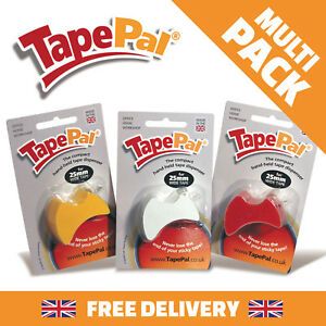 3 X TAPEPAL  MULTI PACK TAPE DISPENSERS STICKY HAND HELD CHRISTMASS WRAPPING