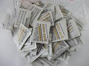 LOT of 65 TEXWIPE GoldWipes Electronics Cleaner Individual Pads TX809, NEW!