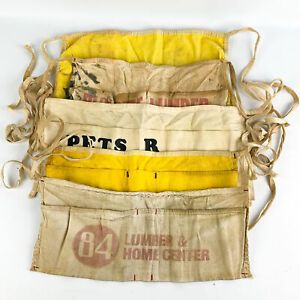 Vintage Carpenters Nail Lumber Canvas Cloth Aprons - Lot of 5