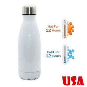 US 50pcs 350ml Bowling-Shaped Vacuum Bottle for Sublimation Printing White