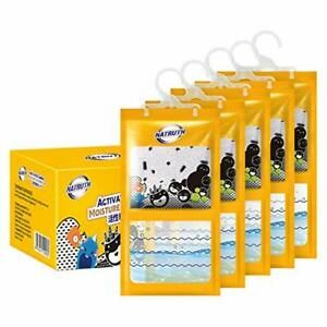 NATRUTH 5-PACK Moisture Absorber Packets,Activated Charcoal Moistureproof