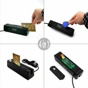 Mini 4in1 Magnetic Stripe Credit Card Reader EMV/IC Chip/RFID/PSAM Reader Writer