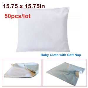 50pcs/lot Plain Blue and White Sublimation Blank Pillow Case Cushion Cover