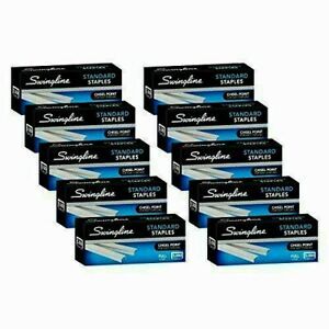Swingline Staples Standard 1/4 inches Length 5000/Box 10 Pack SHIPS FAST FREE