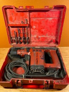 Vintage HILTI TE-12S Hammer Drill, 4 Bits, Original Case - Parts Only