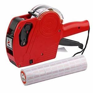 ASIBT MX5500 EOS Red 8 Digits Pricing Gun Kit with 7,000 Labels &amp; Spare Ink