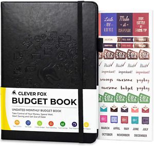 Budget Book – Financial Planner Organizer &amp; Expense Tracker Notebook (Black)