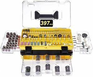 Rotary Tool Accessories Kit, Longmate 397 Piece 1/8 Inch Shanks Electric Tool Ac