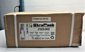 STRAPACK JP20030-9W29 3/8&#034; AMS 8x8 300lb break, White PP Strap